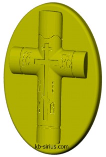 Крест православный на поверхности свечи