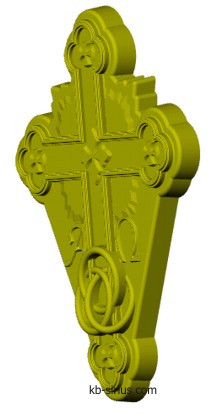 Крест православный на поверхности свечи