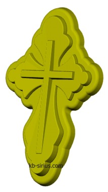 Крест православный на поверхности служебной церковной свечи