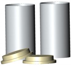 Одноместная форма для цилиндрической свечи - плоскость