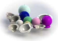 Пластиковые формы шар для литья сферических свечей