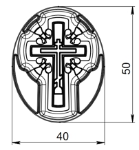 Крест православный - чертеж штампа